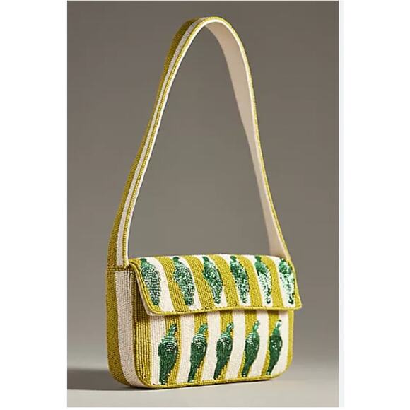 Anthropologie Handbags - Anthropologie The Fiona Beaded Bag: Food & Drink Edition Jalapeno